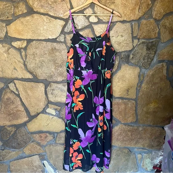 Lane Bryant Purple Maxi Sundress with Spaghetti Straps - Picture 1 of 16